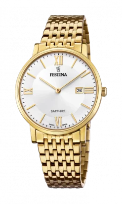 FESTINA HERRE UR GULDDOUBLÉ SLIM SWISS MADE - F20020/1