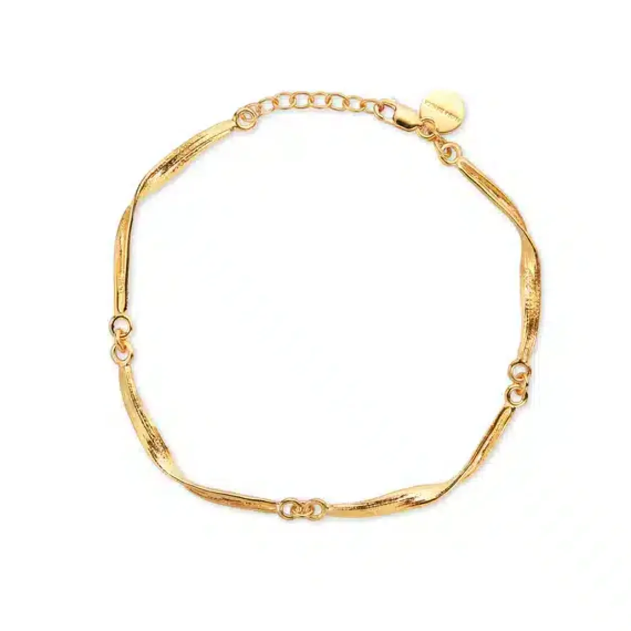 FLORA DANICA GRÆS ARMBÅND SØLV FORGYLDT 17-19 CM - GR-BR-G