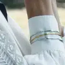 FLORA DANICA GRÆS ARMBÅND SØLV FORGYLDT 17-19 CM - GR-BR-G