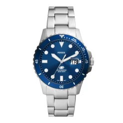 FOSSIL BLUE MØRKEBLÅ SKIVE MED LÆNKE - FS6029
