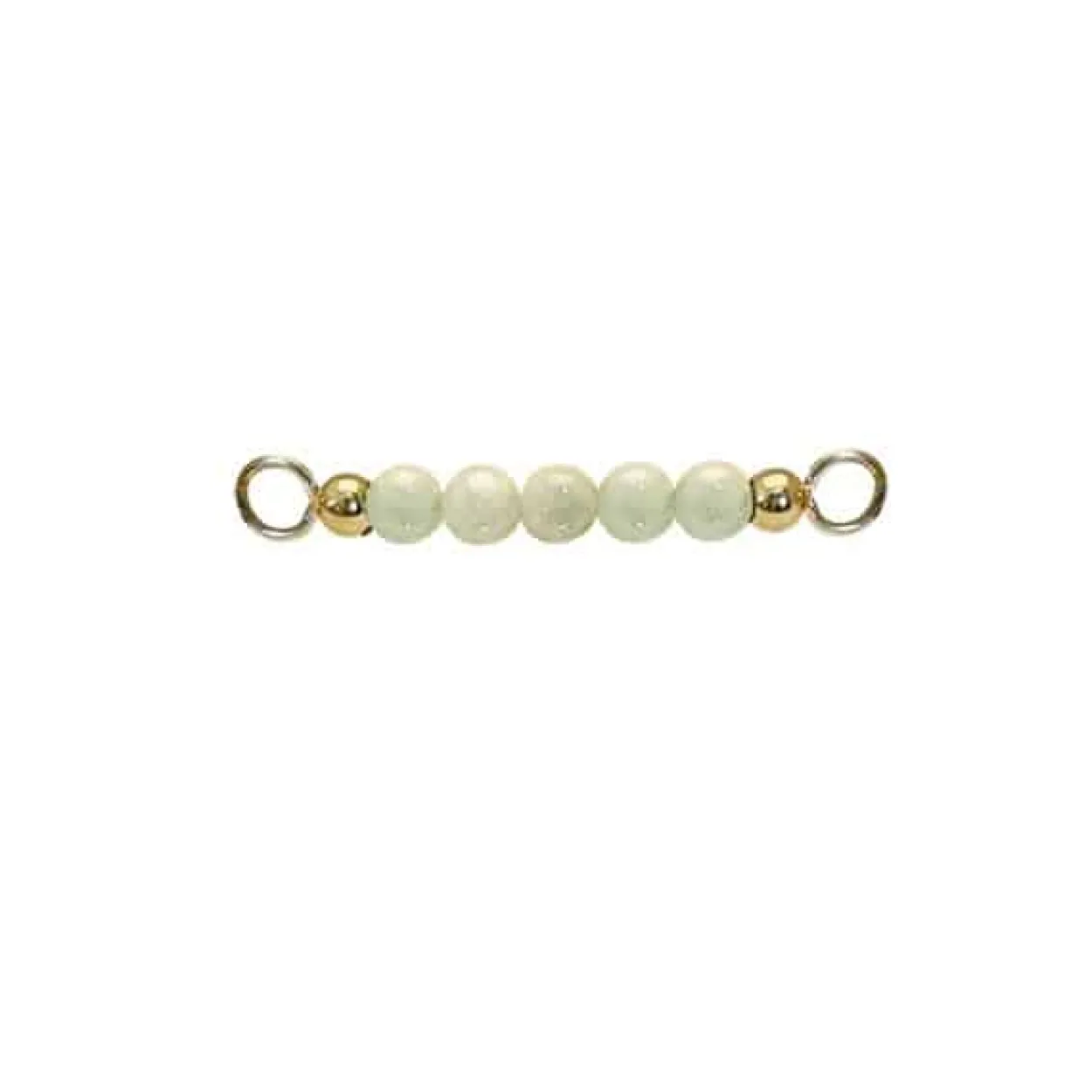 HEIRING BURMA JADE TOP TIL MULTI ARMRING I FORGYLDT SØLV - 53-4-80FG