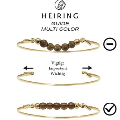 HEIRING GUL JADE TOP TIL MULTI ARMRING I FORGYLDT SØLV - 53-4-81FG