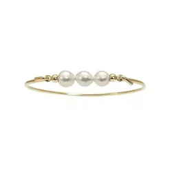 HEIRING MULTI BANGLE ARMBÅND MED BAROQUE PERLETOP - 53-4-07FG