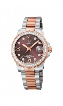 JAGUAR LADY DIVER STÅL/ROSA - J894/2