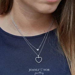 JOANLI NOR AIDANOR HALSKÆDE SØLV HJERTE MED ZIRKONIA - 20450030900