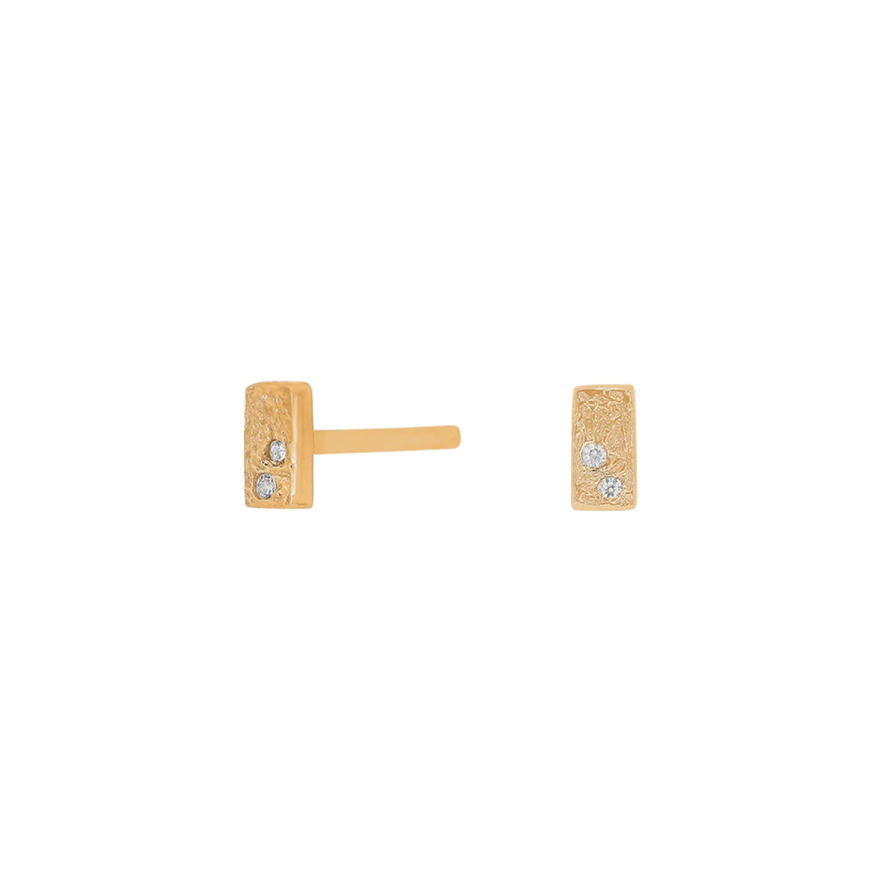 JOANLI NOR ØRERINGE STIK SØLV FORGYLDT GWENNOR 4 MM - 345 259-3