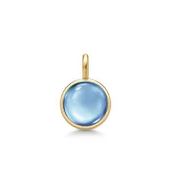 JULIE SANDLAU PRIME PENDANT GOLD ICE BLUE SØLV FORGYLDT - PD19GDIBCR
