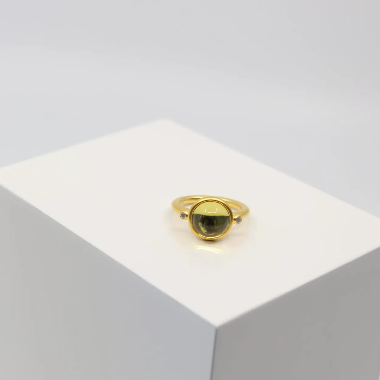 JULIE SANDLAU PRIME RING SØLV FORGYLDT MILKY ROSE - RI248GDMLROCRCZ