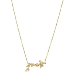 JUNGLE IVY SPARKLE HALSKÆDE SØLVFORGYLDT- 3-3102A-GP