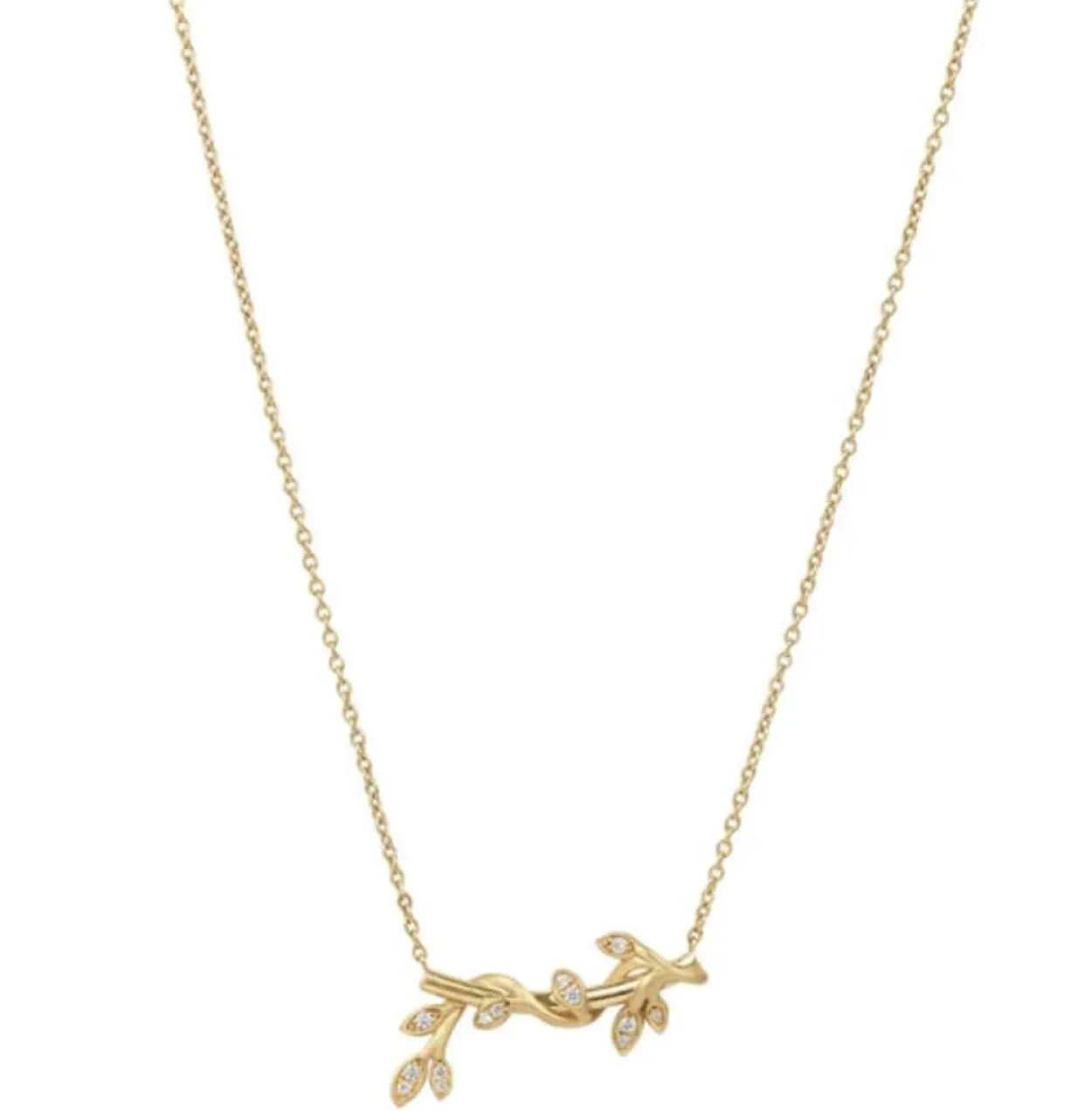 JUNGLE IVY SPARKLE HALSKÆDE SØLVFORGYLDT- 3-3102A-GP