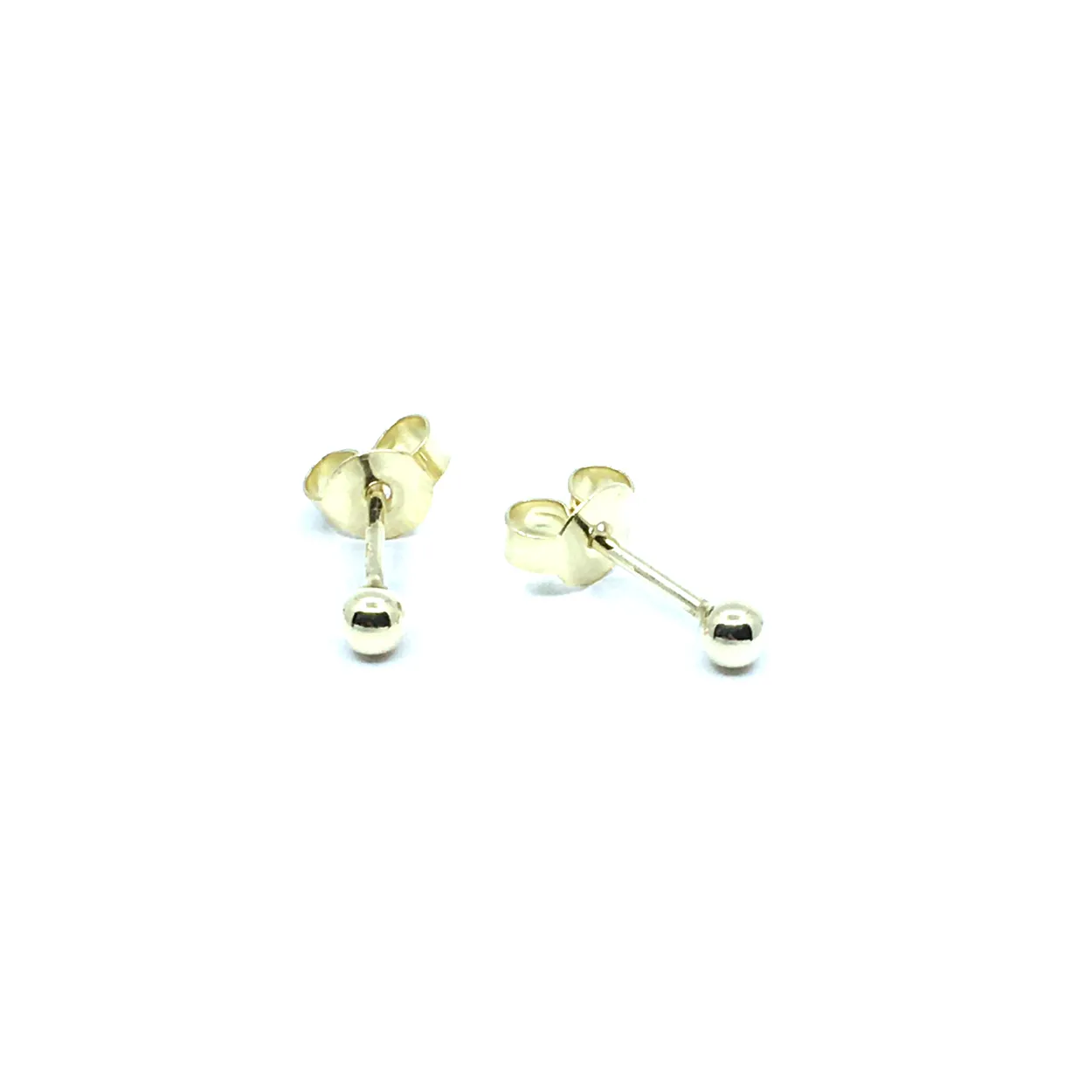 8 KARAT GULD ØRESTIK KUGLE MASSIV 3 MM