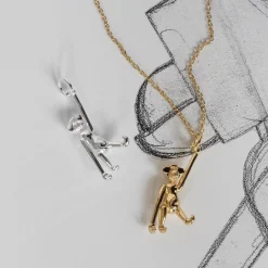 KAY BOJESEN JEWELRY ABE HALSKÆDE FORGYLDT SØLV MED KÆDE - KBJ-1