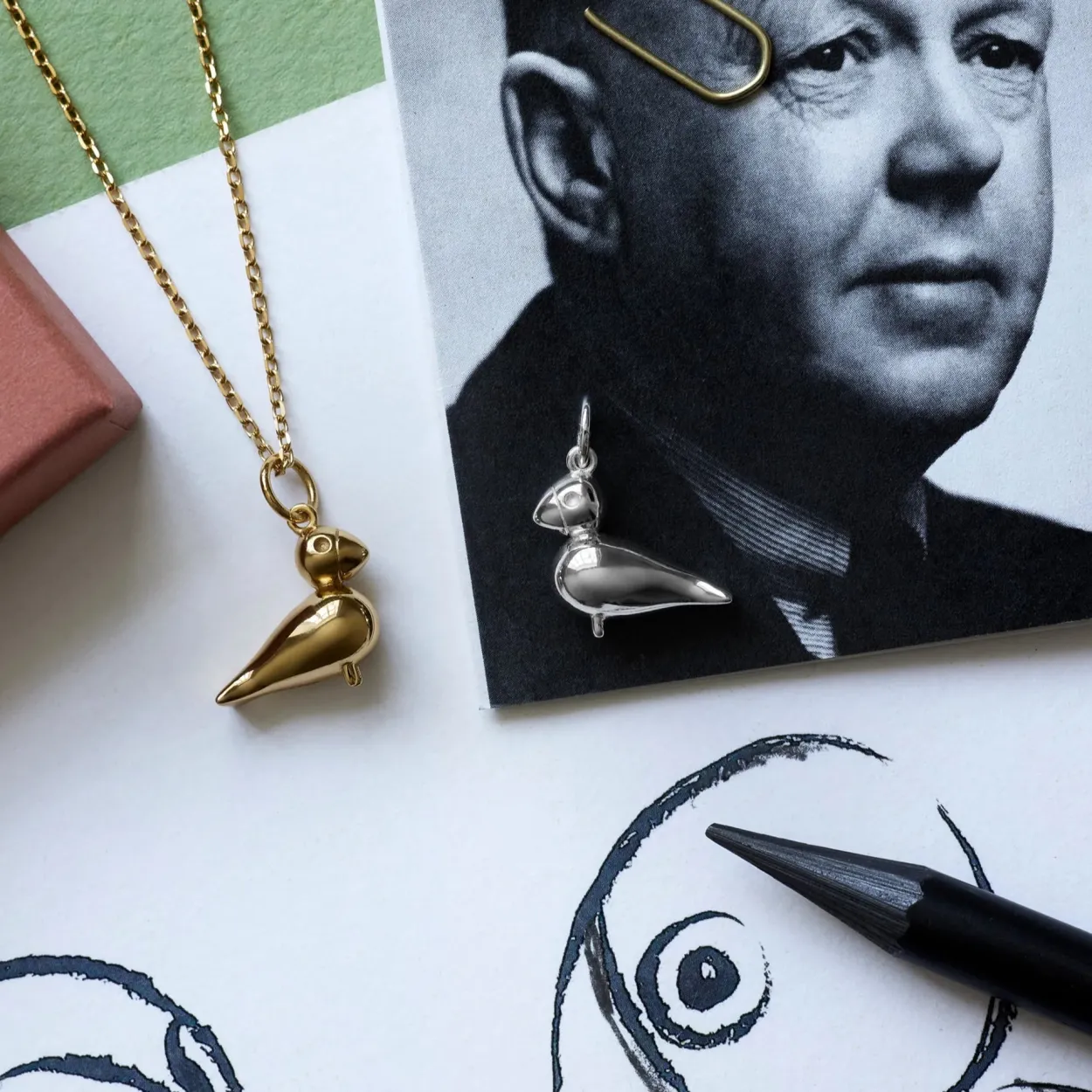 KAY BOJESEN JEWELRY SANGFUGL VEDHÆNG I SØLV UDEN KÆDE - KBJ-15