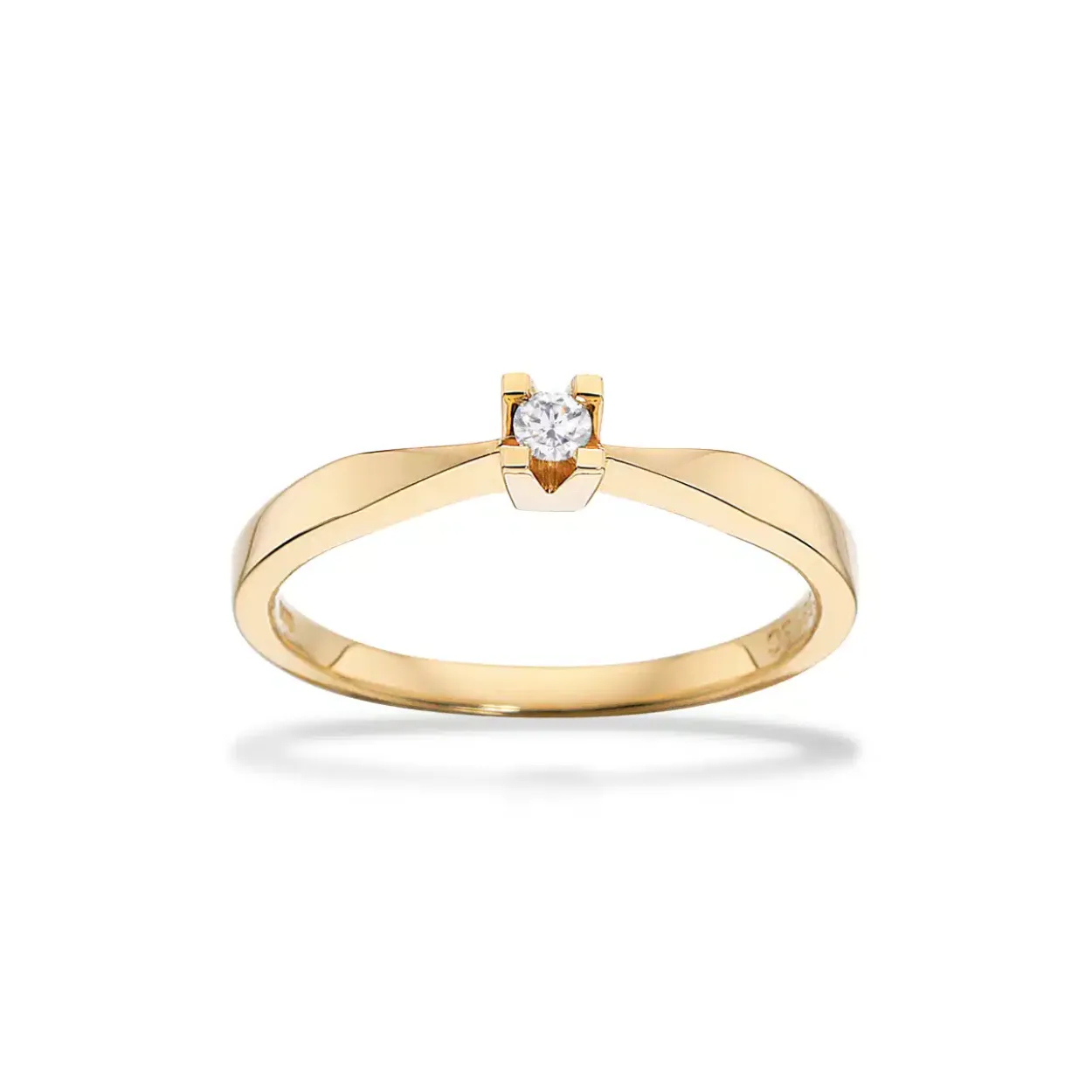 KLEOPATRA 14 KARATS GULD RING MED BRILLANT 0,05 - 7135,05