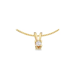 KLEOPATRA VEDHÆNG 14 KARAT GULD MED BRILLANT 0,15 CT. W/SI - 2135,15