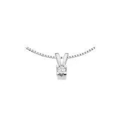 KLEOPATRA VEDHÆNG 14 KARAT HVIDGULD MED BRILLANT 0,10 CT. W/SI - 2136,10