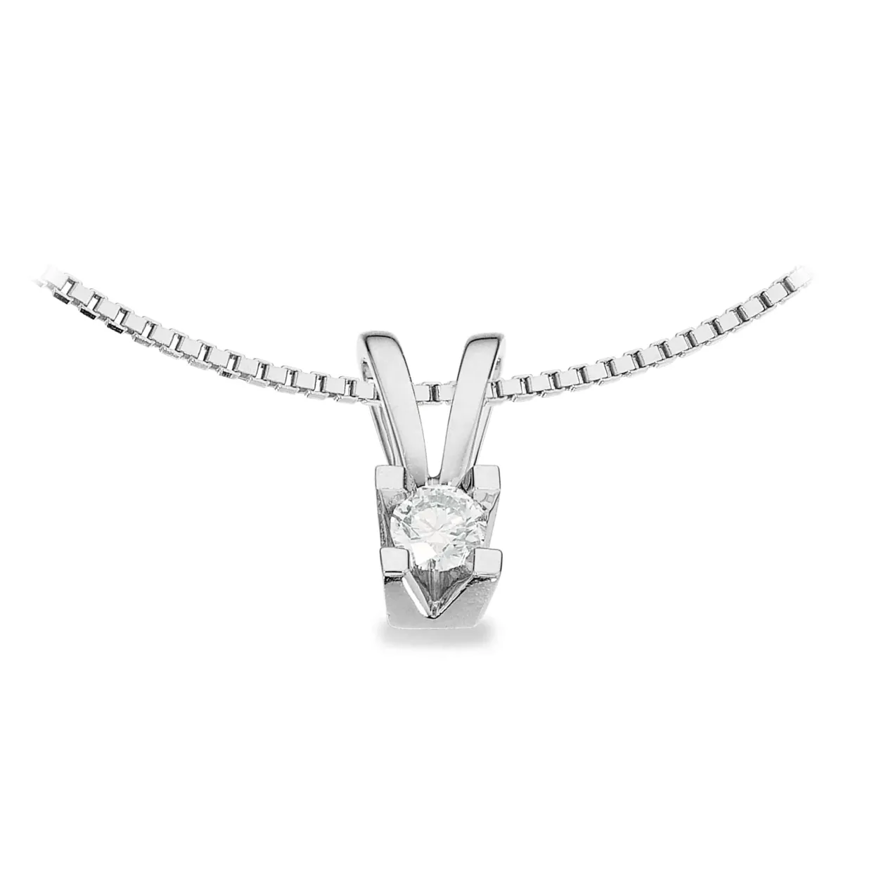 KLEOPATRA VEDHÆNG 14 KARAT HVIDGULD MED BRILLANT 0,15 CT. W/SI - 2136,15