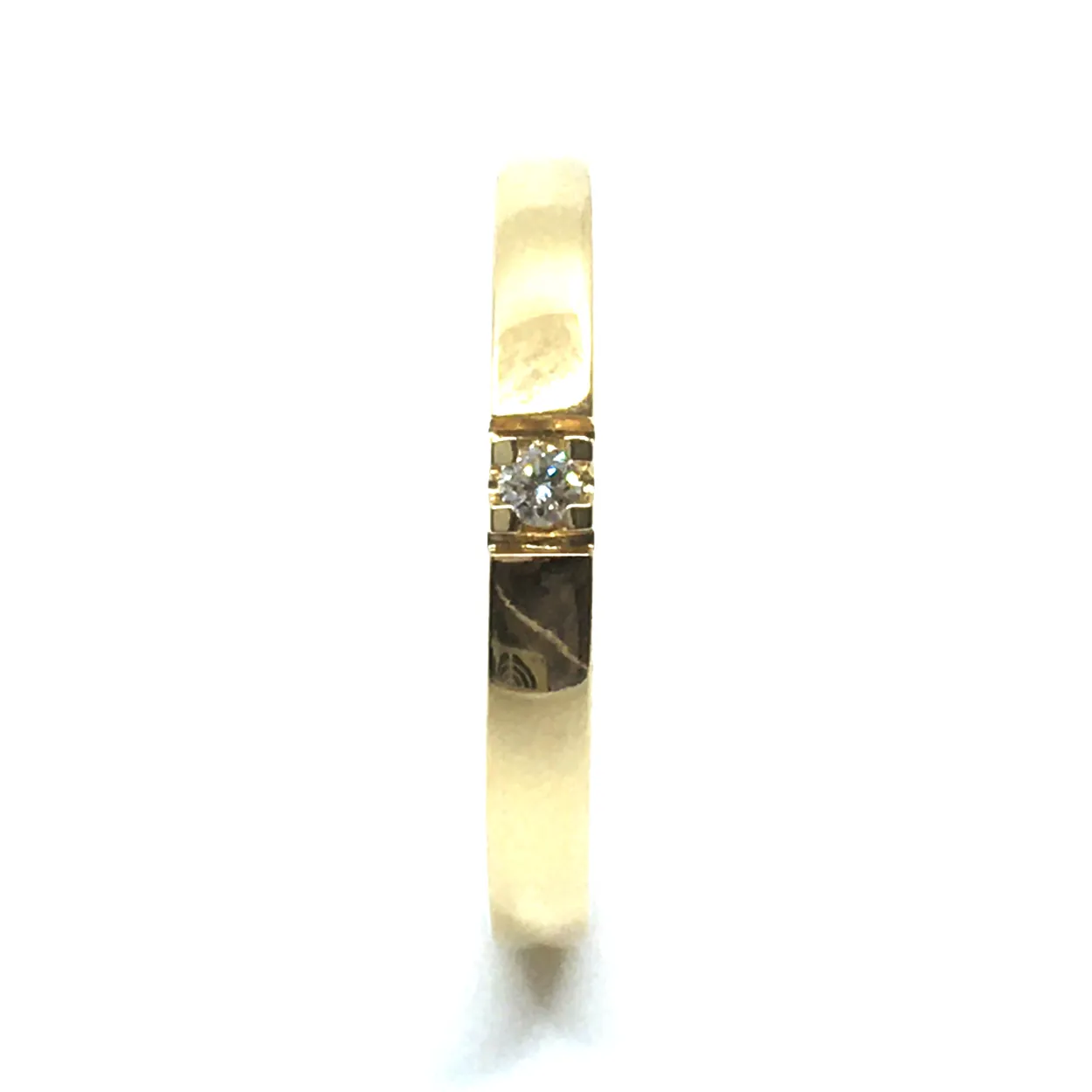 14 KT. ALLIANCE RING GULD MED BRILLANT 1X0,02 CT. W/SI