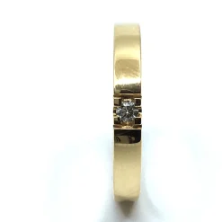 14 KT. ALLIANCE RING GULD MED BRILLANT 1X0,03 CT. W/SI