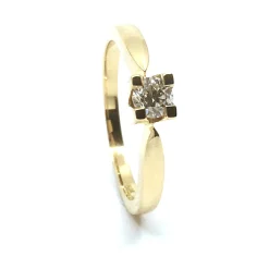 14 KT. GULD EVA RING MED BRILLANT 0,25 CT. W/SI