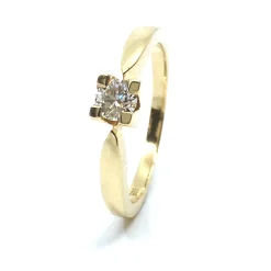 14 KT. GULD EVA RING MED BRILLANT 0,25 CT. W/SI