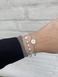 LUND COPENHAGEN ARMBÅND SØLV MED 11MM MARGUERIT - 9015030-H