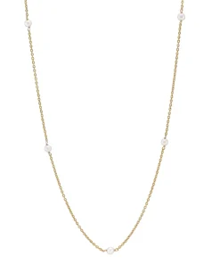 LUND COPENHAGEN 8 KARAT GULD HALSKÆDE MED FERSKVANDSPERLE 45-48 CM - 3021158-33