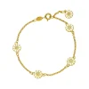 LUND COPENHAGEN MARGUERIT ARMBÅND FORGYLDT SØLV - 90107018-5-M