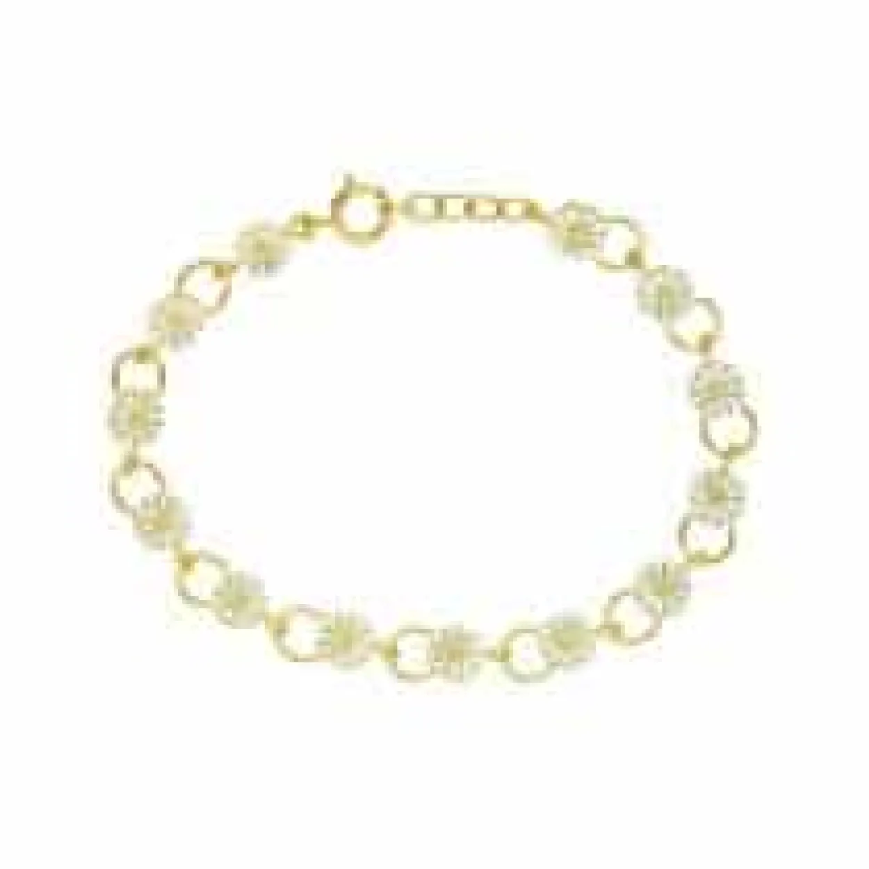 LUND COPENHAGEN MARGUERIT ARMBÅND FORGYLDT SØLV M/ EMALJE - 901075-M