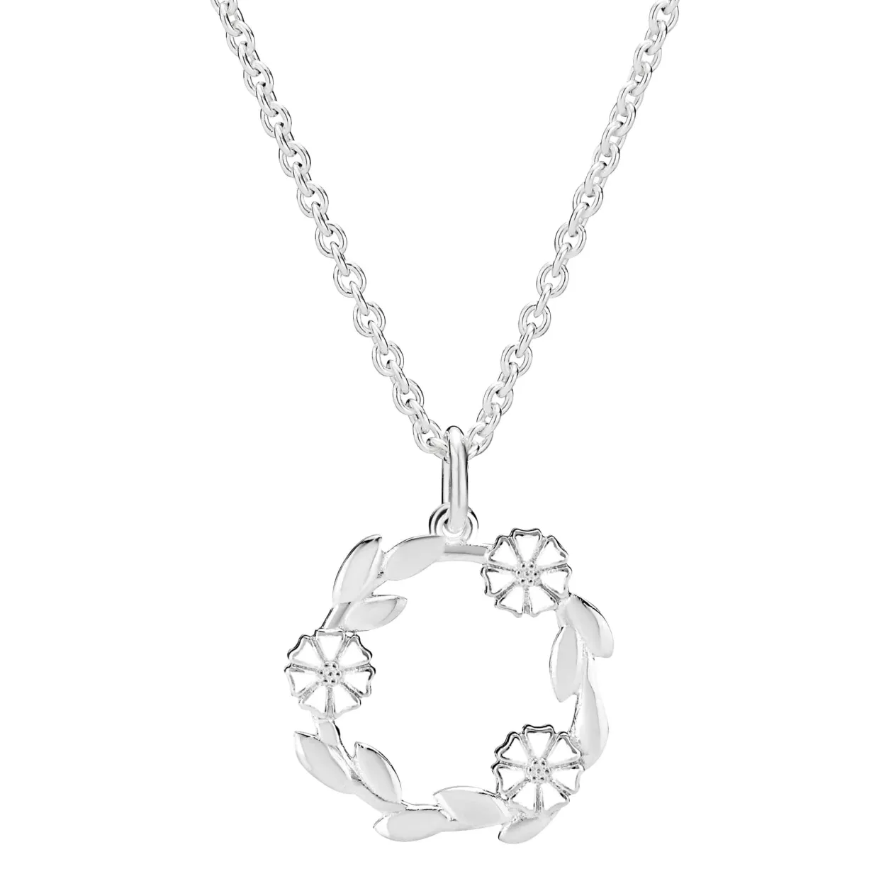 LUND COPENHAGEN MARGUERIT HALSKÆDE SØLV KRANS - 9025061-H