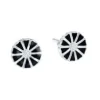 LUND COPENHAGEN MARGUERIT ØRESTIK SØLV SORT - 909075-4-S