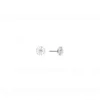 LUND COPENHAGEN MARGUERIT ØRESTIK HVID 7,5 MM SØLV - 909075-4-H