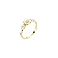 LUND COPENHAGEN 3 MARGUERIT RING SØLVFORGYLDT -907075-M