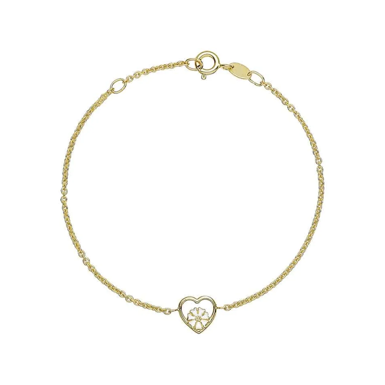 LUND COPENHAGEN MARGURIET FORGYLDT ARMBÅND HJERTE 5 MM - 90124919-M