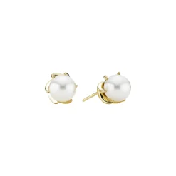 LUND COPENHAGEN ØRERINGE 14 KARAT GULD MED PERLE - 509677-4-20