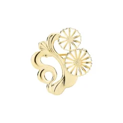 LUND COPENHAGEN SØLV FORGYLDT BROCHE FILIGRAN - 9045108-M