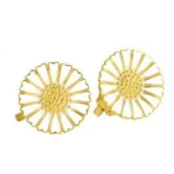 LUND COPENHAGEN SØLV FORGYLDT CLIPS MARGUERIT 18 MM - 909018-0-M