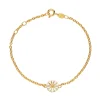 LUND COPENHAGEN SØLV FORGYLDT ARMBÅND MARGUERIT 1X9 MM - 901009-M