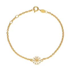 LUND COPENHAGEN SØLV FORGYLDT ARMBÅND MARGUERIT 1X9 MM - 901009-M