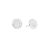LUND COPENHAGEN SØLV ØRERING MARGUERIT HVID 9MM - 909009-4-H