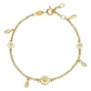LUND OF COPENHAGEN ARMBÅND SØLV FORGYLDT BLADE MARGUERITE - 9015056-M