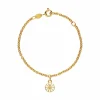 LUND SØLV FORGYLDT ARMBÅND MARGUERIT 7,5 MM 14-16 CM. - 9015016-M