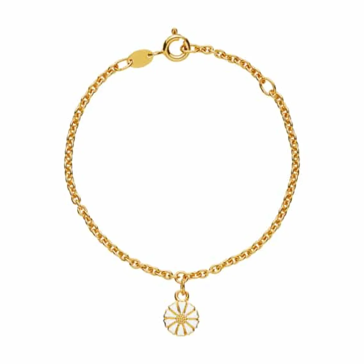 LUND SØLV FORGYLDT ARMBÅND MARGUERIT 7,5 MM 14-16 CM. - 9015016-M