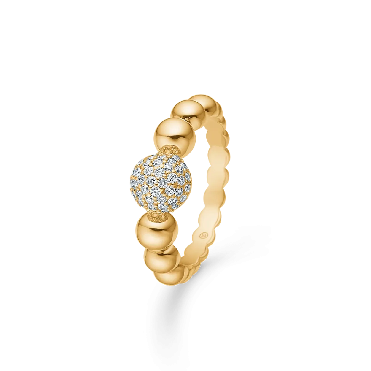 MADS Z BIG DIAMOND BALL RING 14KT -1541078