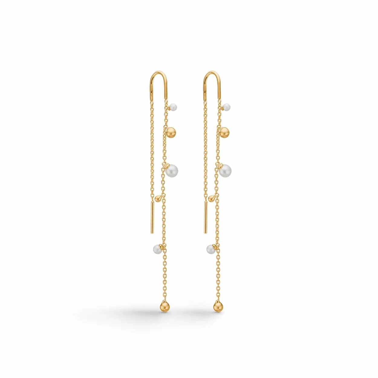 MADS Z BUBBLES N' PEARLS ØRERINGE 14 KARAT GULD MED PERLER - 1503166