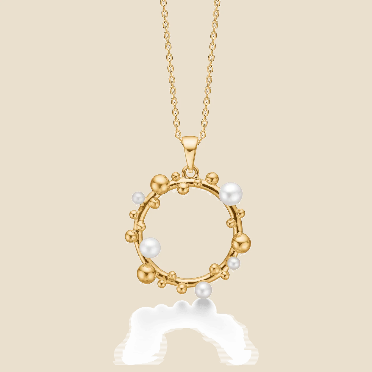 MADS Z BUBBLES N' PEARLS VEDHÆNG 14 KARAT GULD MED PERLER - 1533166