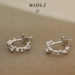 MADS Z BUBBLES ØRERINGE HALVCREOL 13 MM I SØLV - 2110066