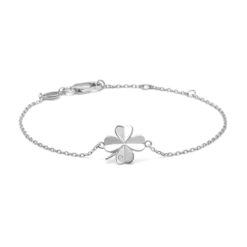 MADS Z CLOVER ARMBÅND SØLV MED ZIRKONIA - 3157102