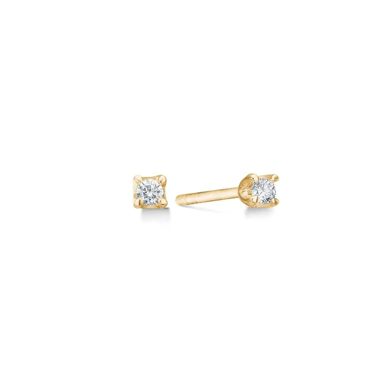 MADS Z CROWN 14 KARAT GULD ØRERINGE MED BRILLANTER 0,09 CARAT - 1511609