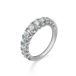 MADS Z CROWN PRINCESS RING 14 KARAT HVIDGULD MED BRILLANTER PÅ I ALT 1,00 CARAT - 1641999